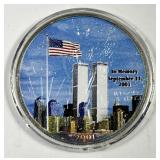 2001 Silver Eagle Colorized 9-11 Twin Towers