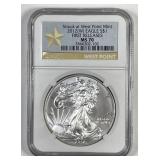 2012 (W) Silver American Eagle NGC MS70