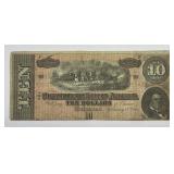 1864 $10 Confederate Note