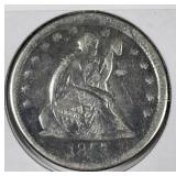 1857 Seated Liberty Silver Quarter