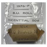 1976 Bicentennial Kennedy Half Roll BU