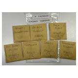 Lot of 7 Vintage Famous Casino Chips & Tokens