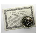 Ronald Reagan Commemorative Goldplated Medal