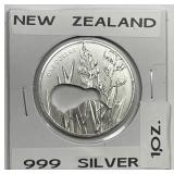 NEW ZEALAND: 2015 $1 Silver Kiwi Cut-Out 1 oz .999