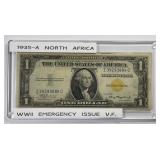 1935-A $1 Silver Certificate NORTH AFRICA Issue VF