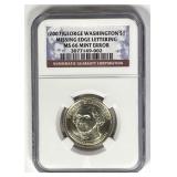 2007 Geo Washington $1 Missing Edge NGC MS66