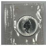 CANADA: 1991 Silver $5 Maple Leaf in RCM Plastic