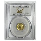 2016-W Gold Mercury Centennial Dime PCGS SP70