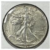 1945 Walking Liberty Half About Uncirculated AU