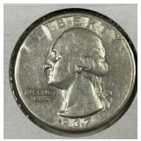 1937-D Washington Silver Quarter AU