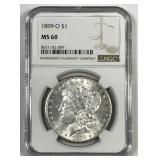 1899-O Morgan Silver $1 NGC MS60