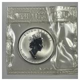 CANADA: 2001 Silver $5 Maple Leaf Snake Privy