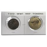 Two World War One Medals Camp Grant & Army Service