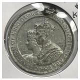 1937 Coronation Queen & King Aluminum Medal