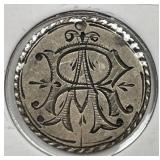 Love Token Initials RA on 1882 Seated Silver Dime