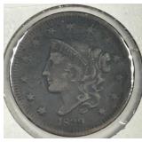 1839 Coronet Head Large Cent "Head of 