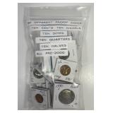 50 Different Proof Struck Coins - Retail Ready