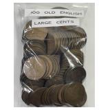 GREAT BRITAIN: 100 Old English Large Cents