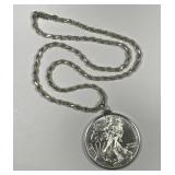 Silver Eagle 1-Oz Coin Sterling Necklace