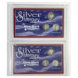 Pair of Silver Mercury Dime Mintmark Collections