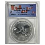 CANADA: 2014 Silver $5 Canadian Eagle ANACS