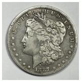 1887-O Morgan Silver $1 Fine F