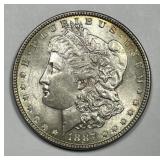1887 Morgan Silver $1 Uncirculated UNC Toned