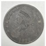 1818 Capped Bust Silver Half Good details