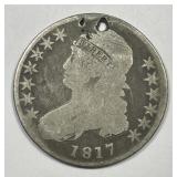 1817 Capped Bust Silver Half Good details