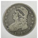 1814 Capped Bust Silver Half VG details
