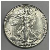 1947-D Walking Liberty Silver Half Uncirculated BU