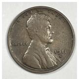 1911-D Lincoln Wheat Cent Very Fine VF