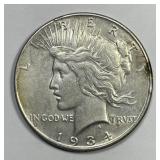 1934-D Peace Silver $1 Extra Fine XF