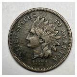 1874 Indian Head Cent Fine F