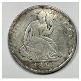 1847-O Seated Liberty Silver Half Fine details