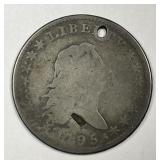 1795 Flowing Hair Silver Half Good G details