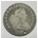 1807 Draped Bust Silver Half VG details