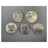 2020-W West Point Quarter Complete 5-Coin Set