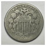 1882 Shield Nickel About Good AG