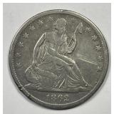 1862-S Seated Liberty Silver Half VF details