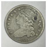 1835 Capped Bust Silver Quarter AG details