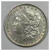 1882 O/S Morgan Silver $1 O over S RPM Extra Fine