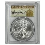 2017 Silver Eagle PCGS MS70 Cleveland Signed