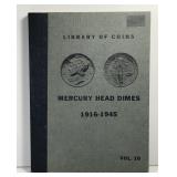 1916-1945 Mercury Dime Partial Set Library Album