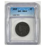 1819 Coronet Head Large Cent ICG VG10