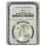 2013-W Girl Scouts Silver $1 NGC MS70
