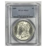 1889 Morgan Silver $1 PCGS MS62