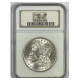 1889 Morgan Silver $1 NGC MS63