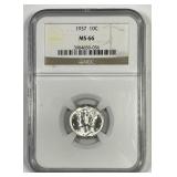 1937 Mercury Silver Dime NGC MS66