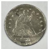 1876-S Seated Liberty Silver Quarter Good details